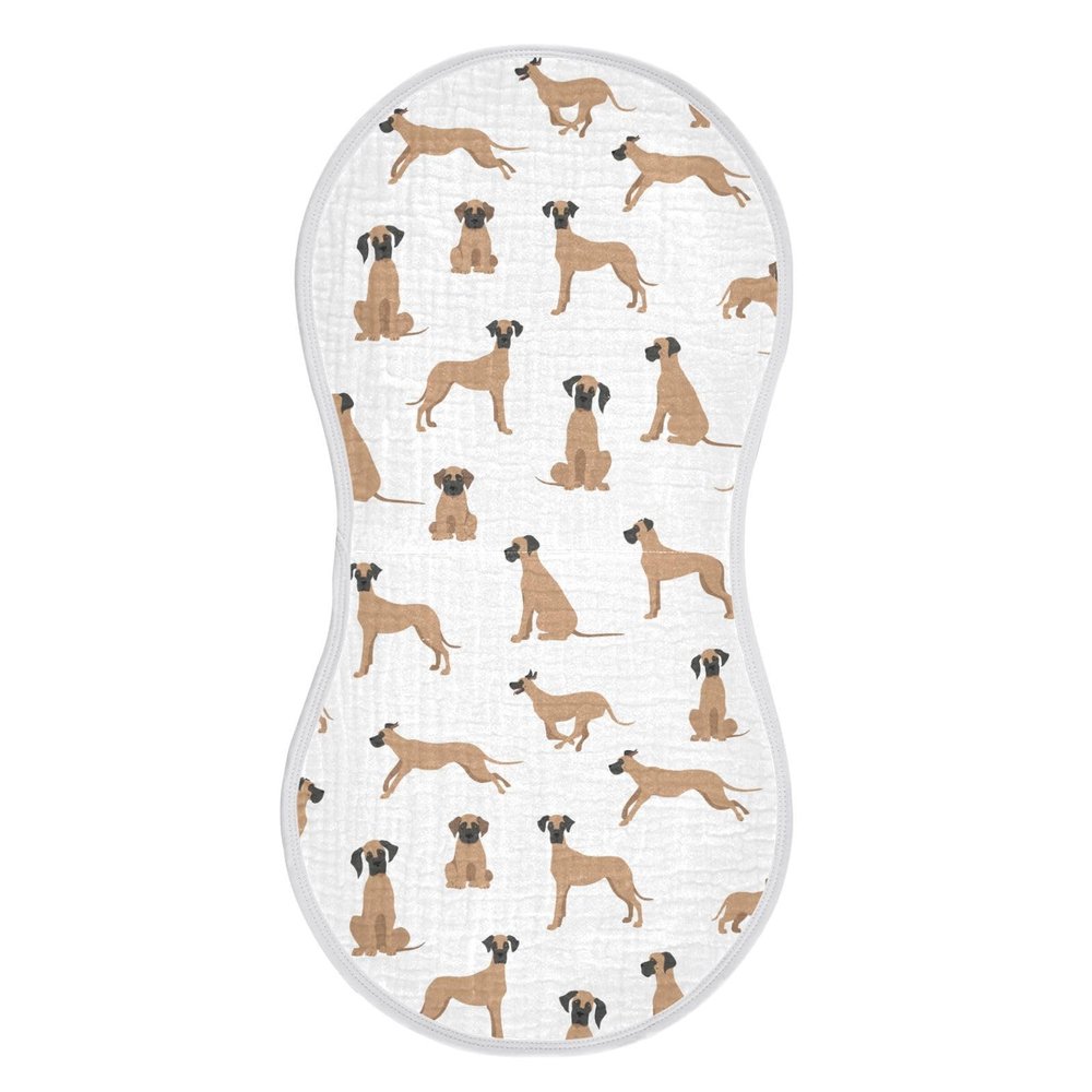 vvfelixl Baby Burp Cloths Great Dane Baby Newborn Cotton Burping Cloths Set Baby Washcloths 4 Pack