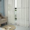 HooHero White Simple Linen 50 Width Sheer Curtains Bedroom Kids Nursery Room Decor Tulle Drapes view 4