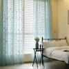 HooHero Blue Modern Simple Exquisite Floral Pattern Embroidered 50 Width Sheer Curtains Bedroom Kids Nursery Room Decor view 4