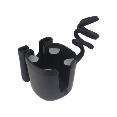2 in 1 BuggyPushchair Drink Beverage Holder Bottle Organiser for Stroller Wheelchair Walker with Phone Holder Stroller Phone Holder