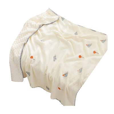100x115cm Baby Blanket With Dotted Backing Receiving Blanket Breathable Nursing Cover For Boys And Girls Baby Swaddles Soft Baby Blanket Breathable Wrap Stroller Cover Comfortable