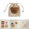 Soft & Pacifier Storage Container Earphone Pouch Chnage Bag Ensure Hygiene & Easy Access to Your Kid Pacifier Pacifier Holder with String Bear Pattern Pacifier Storage Bag Earphone Bag Change view 3