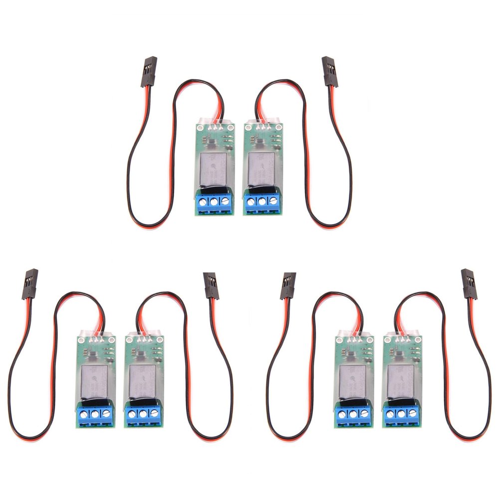 Baglaum 6PCS RC PWM Electronic Relay Switch for RC Airplane DIY Model Navigation Lights Controller Universal K1 Switch