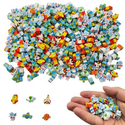 300 Pcs Mini Space Theme Erasers St. Patrick's Day for Party Favors Stocking Fillers Daily Prizes Easter Egg Stuffers(Space)