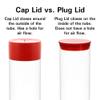 OnFireGuy 3pcs Capsule Tube for Air-Tite MED - Model T Coin Capsule Holders | Coin Holder Storage Tube with Red Cap Lids view 2