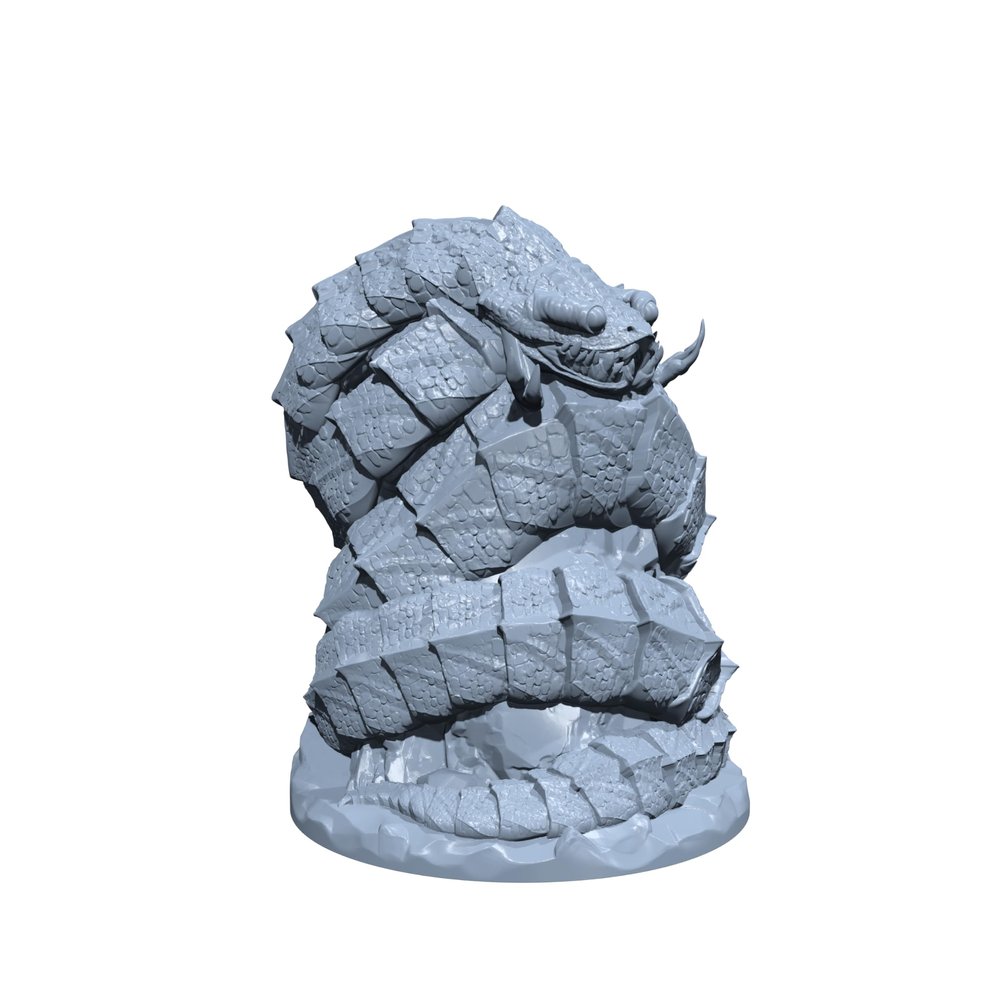 ToysCentral Basics Sandmaw, The Dune Worm | Silkstrander Worm Miniature for Tabletop Games Like D&D and War Gaming Large, Gray, 02S026-02