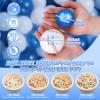 GOGOSO Ball Pit Balls for Toddler, Baby Plastic Playballs Kids Soft Pastel Pelotas Non-Toxic BPA-Free Pearl Blue+Light Blue+White 200 Balls view 2