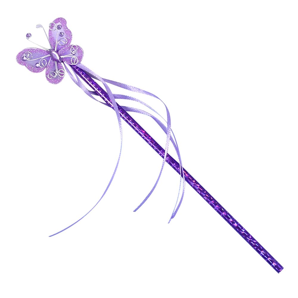 Kcjhagbd Princess Cosplay Props Butterfly Wand Ornament For Kid Children Handheld Props Accessories Wand, Purple