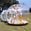 Inflatable Bubble House Tent, Inflatable Bubble House Dome for Kids, 10FT Waterproof Transparent Kids Party Clear Bubble House with Tunnel for Home Party, Party Decor view 1