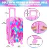 K.T. Fancy 18 Inch American Doll Clothes and Accessories, Doll Travel Suitcase Playset for Girls, Cute Travel Doll Clothes for 18 Inch Girl Doll(Not Include Doll & Shoes), Pink view 3
