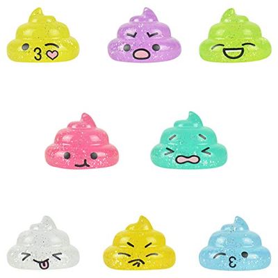 Generic Unicorn Poopsters Figurines Set of 14 Poop Figures Multicolor and Glitter, POO3DW