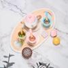 MONT PLEASANT 23pcs Wooden Tea Set for Little Girls, Toddler Tea Set Wooden Toys Play Kitchen Accessories with Cupcake Stand and Tray, Kids Tea Party Set Pretend Play Food Birthday Gift Playset view 3