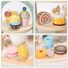 MONT PLEASANT 23pcs Wooden Tea Set for Little Girls, Toddler Tea Set Wooden Toys Play Kitchen Accessories with Cupcake Stand and Tray, Kids Tea Party Set Pretend Play Food Birthday Gift Playset view 4