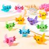 140Pcs Mini Resin Axolotl, Miniature Animal Figurine, Garden Landscape Aquarium Dollhouse Ornament Potted Plants Decor for DIY Craft Garden Fairy Decoration Birthday Party Favor view 2