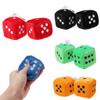 Vacatga 1 Pair Fuzzy Dots Rear View Hanger Decoration Car Styling Accessorie Red Fuzz, 6*6*6 cm view 2