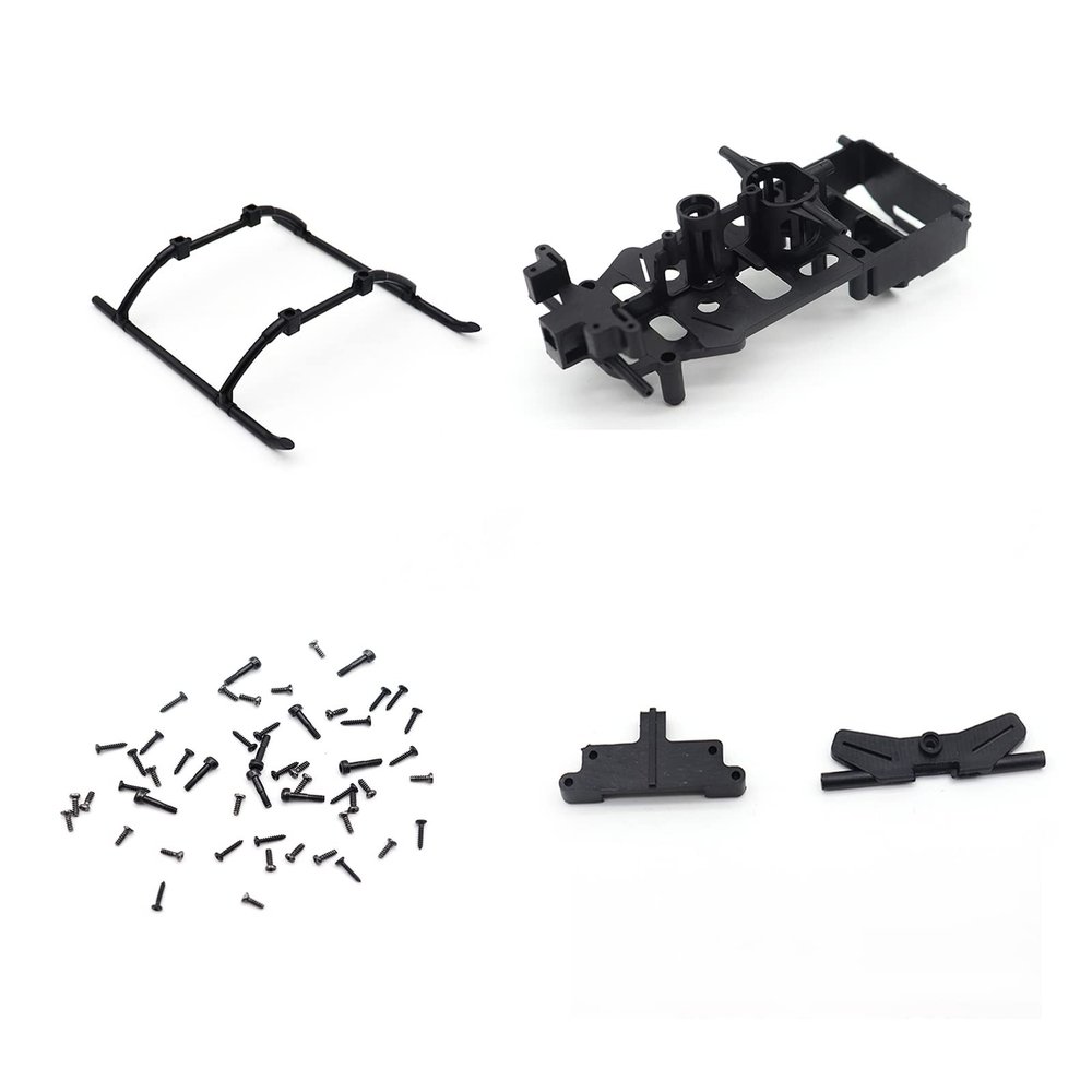 Zeyoking Original Parts for C186 BO105 RC Helicopter, Includes Landing Skid, Main Frame, Screw Kit, Servo Mount