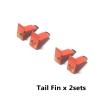 Zeyoking 2 Sets Original Tail Fin for C186 BO105 RC Helicopter Model (Orange) view 2
