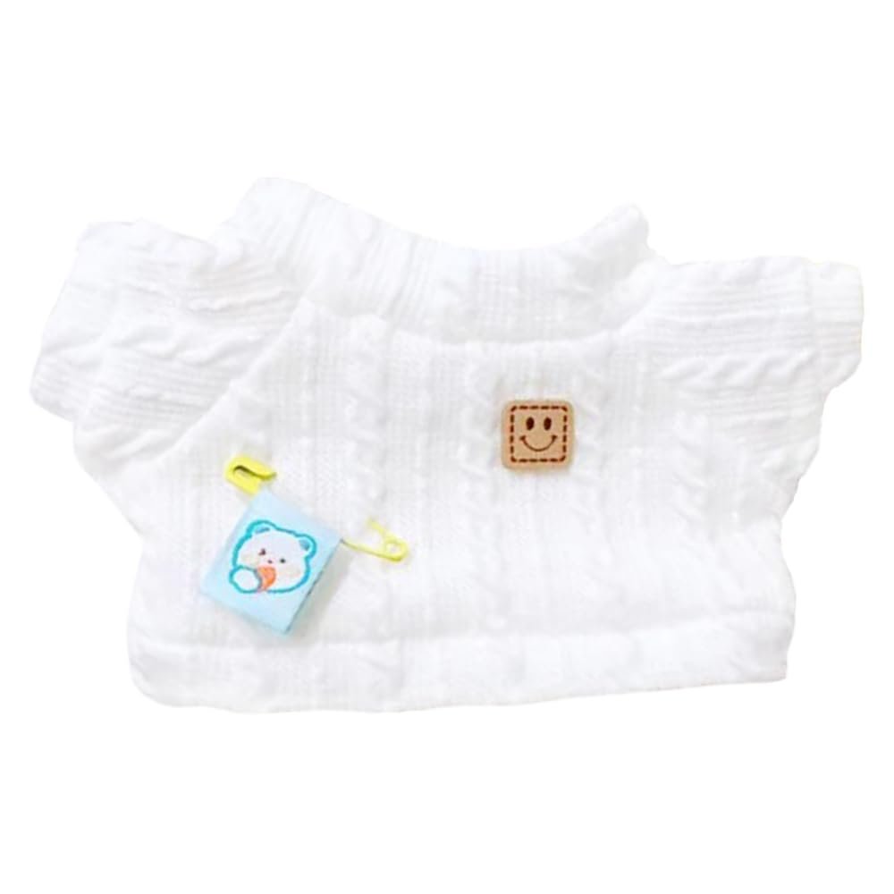 niannyyhouse Dolls Dress Up Knit Sweater 20cm 40cm Plush Doll Clothes (White-40cm)