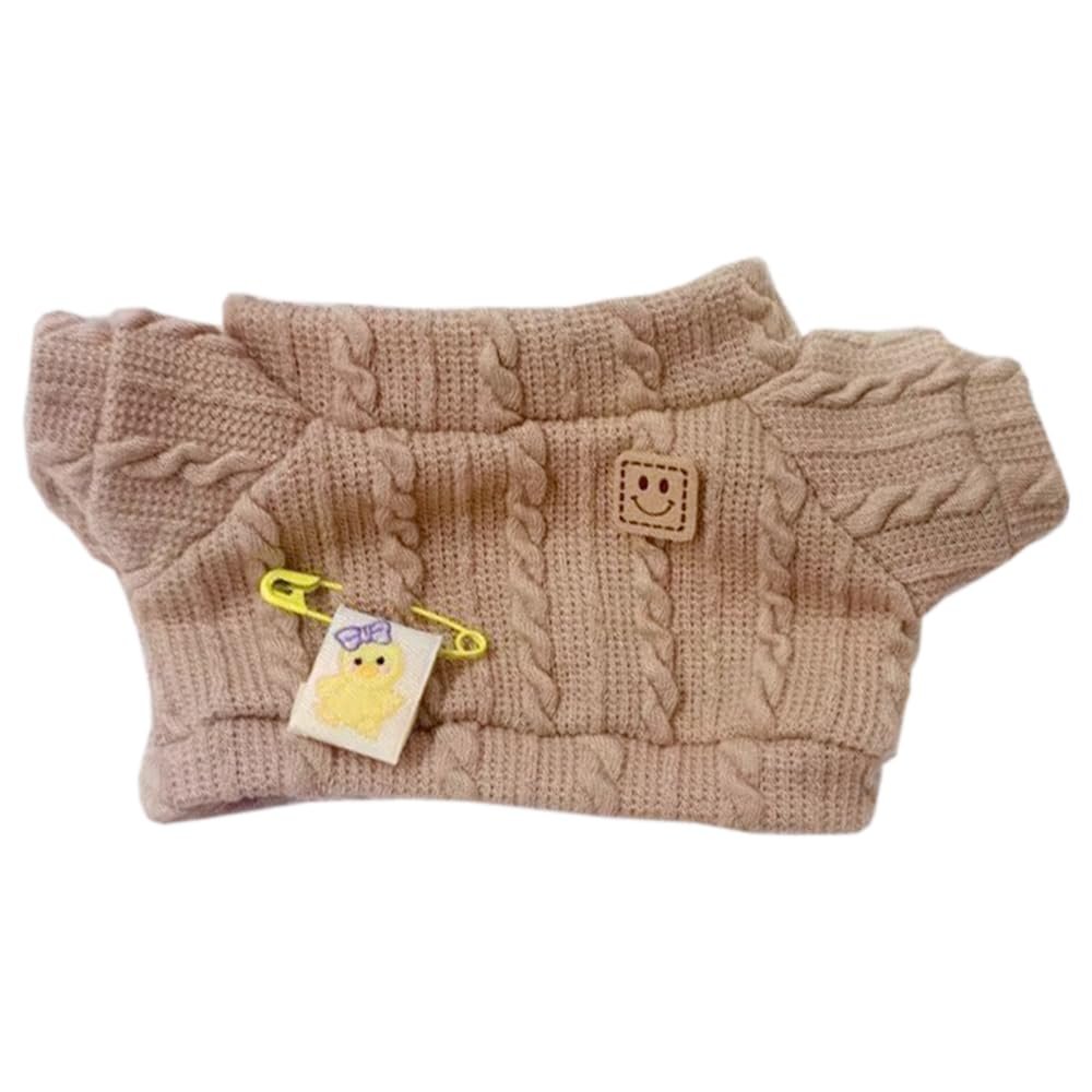 niannyyhouse Dolls Dress Up Knit Sweater 20cm 40cm Plush Doll Clothes (Brown-40cm)
