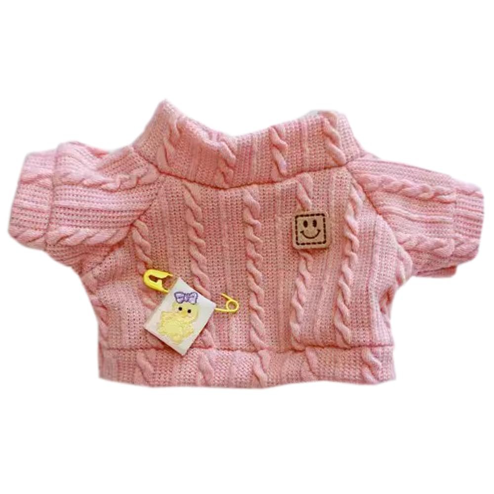 niannyyhouse Dolls Dress Up Knit Sweater 20cm 40cm Plush Doll Clothes (Pink-40cm)