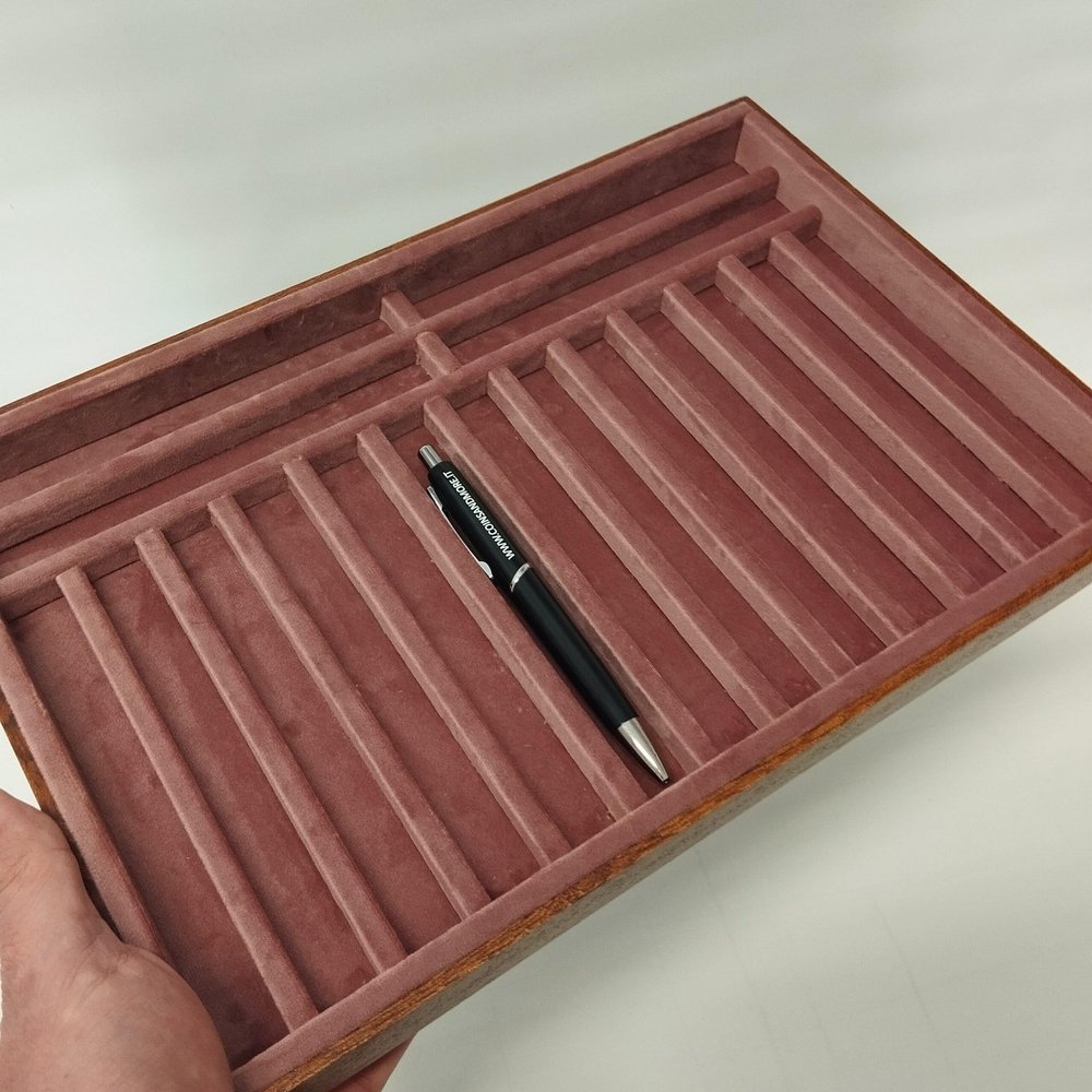 Coins&More Collectible Fountain Pen Tray Presentation Shelf (NOC-PNK)