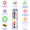Color Swell Bulk Watercolor Paint Set 18-Pack with 8 Washable Colors & Shape Learning Tools Includes Strong Wood Brushes for Kids view 2