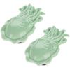 Ceramic Door Knobs,Ceramic Cabinet Knobs, Red Children Room Cartoon Handle Ceramic Drawer Chest Door Handlle Dresser Closet Wardrobe Furniture Pull Handle with Screws - 2pcs (Color : Green) view 1