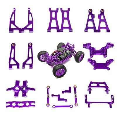 RWLZLB 27PC for Hyper Go RC Car Parts, Metal Aluminum Alloy Upgrade Accessories Spare Part, for Hyper Go BEZGAR Jetwood H16BM H16GT H16DR 1/16 RC Car (Full Sets Purple)