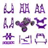RWLZLB 27PC for Hyper Go RC Car Parts, Metal Aluminum Alloy Upgrade Accessories Spare Part, for Hyper Go BEZGAR Jetwood H16BM H16GT H16DR 1/16 RC Car (Full Sets Purple) view 1