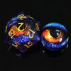 Handmade Sharp Edge 33mm Large Dice.Moving Dragon Eyeball Core Single Large D20 with Gift Box for Dungeons and Dragons(Purple red Eyeball) view 3