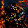 85MM Large Dragon Eyebal Dice, DND 85mm Jumbo D20 with Gift Case, Sharp Edge Polyhedral Dice for Dungeons and Dragons(Mixed Colors Eyeball-Small Eyeball) view 1