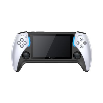 YoimJoyFun Project X Retro Gaming Console, Handheld Retro Video Game Console, 11 emulators, 4.3-inch IPS Screen,15000+ Games (White), White&black