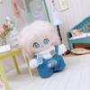 niannyyhouse Sweater Bib Pants Cowboy Bear Outfit 10cm~15cm 20cm 40cm Plush Doll Clothes Doll Accessories (Brown 10cm~15cm) view 4
