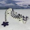 3D Printed Dragon, Articulated White and Purple Cherry Blossom Dragon, Fidget Toy ADHD Autism, Home Office Decor Executive Desk Toy- D017-BPU-DR view 1