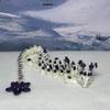 3D Printed Dragon, Articulated White and Purple Cherry Blossom Dragon, Fidget Toy ADHD Autism, Home Office Decor Executive Desk Toy- D017-BPU-DR view 4