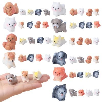 50 Pcs Mini Dog Figurines Miniature Resin Animals in Bulk Little Puppy Toys Dog Cake Decorations for DIY Moss Landscape Garden Ornament Birthday Party Home Decors