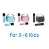 Karaoke Machine for 3~6 Kids and Adults Bundle (Blue+Black+Pink), Mini Portable Bluetooth Speaker with Wireless Microphones, Led Lights for TV, Home Party, Kids Gift for Girls Boys Family Birthday