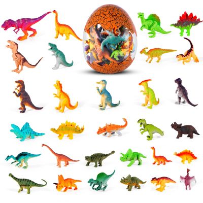 Awsoo 30 Dinosaurs Toys for Kids 3-5 6 7, Realistic Dinosaur Toys with Storage Egg Gifts for Kids 3 4 5 6Tyrannosaurus rex Toy for ages3 4 as Birthday Gift