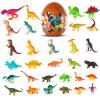 Awsoo 30 Dinosaurs Toys for Kids 3-5 6 7, Realistic Dinosaur Toys with Storage Egg Gifts for Kids 3 4 5 6Tyrannosaurus rex Toy for ages3 4 as Birthday Gift view 1