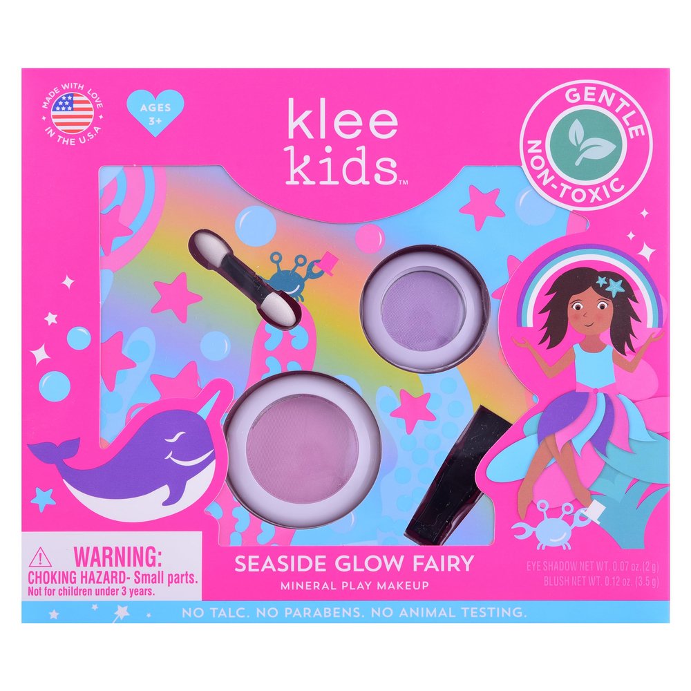 Luna Star Klee Kids Mini Play Makeup Kit. Gentle and Non-Toxic. Kid-Friendly. Made in USA. (Seaside Glow Fairy)