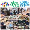 200Pcs 6 Side 8mm Clear Dices DIY Educational Dices Engraving Acrylic Blank Dices D6 Dices Party Family Board Game Dices 8mm Six Sided Clear Acrylic Dices 6 Sided Dices Role Playing Dices Square Cube view 2