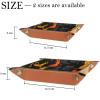 Abstract Cat Pattern Microfiber Leather Dice Trays Folding for RPG DND Table Games, Leather Dice Holder Storage Box Portable Folding Rolling Dice Tray, 20.5x20.5cm view 4