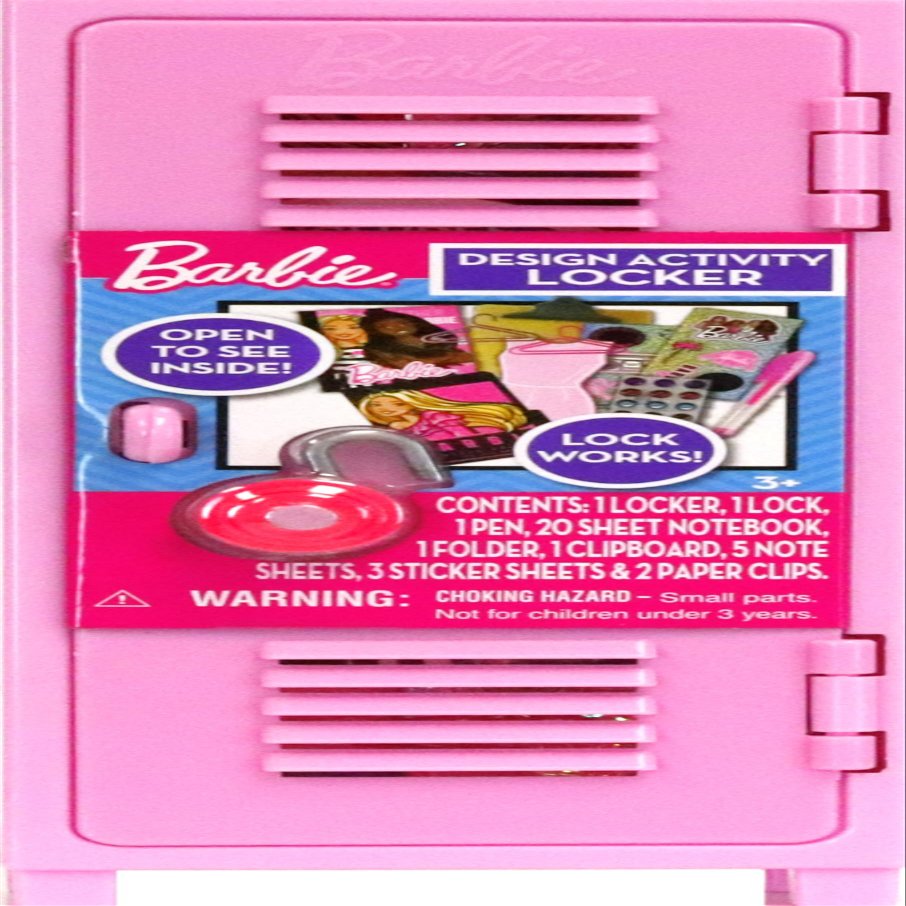 Barbie Design Activity Locker  Creative Kids Craft Set with Mini Journal, Stickers, Clipboard & Working Lock, Portable Art Locker Playset Ages 3+