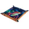 Star Frog Microfiber Leather Dice Trays Folding for RPG DND Table Games, Leather Dice Holder Storage Box Portable Folding Rolling Dice Tray, 20.5x20.5cm view 2