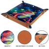 Star Frog Microfiber Leather Dice Trays Folding for RPG DND Table Games, Leather Dice Holder Storage Box Portable Folding Rolling Dice Tray, 20.5x20.5cm view 3