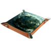 Microfiber Leather Dice Trays Holder for Dice Games Like RPG DND, Cloud Earth Dice Holder Storage Box Portable Folding Rolling Dice Tray, 16x16cm view 2