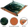 Microfiber Leather Dice Trays Holder for Dice Games Like RPG DND, Cloud Earth Dice Holder Storage Box Portable Folding Rolling Dice Tray, 16x16cm view 3