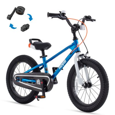 RoyalBaby EZ Kids Bike 16 Inch Balance Pedal Switchable Bicycle, Blue