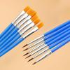Flat Paint Brush, Long Handle Artist Brush Kids Paint Brushes Nylon Paint Brushes Acrylic Paint Brushes Paint Brushes for Acrylic Painting(makalong pink) view 2