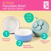 Elk and Friends Kids Porcelain Bowls with Silicone Suction Sleeve | Kids/Toddler/Baby Feeding | Microwave & Dishwasher Safe | Non slip | Cereal/Soup/Snack Dishes & Dinnerware view 2